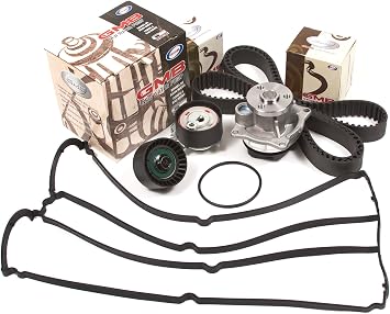 Evergreen TBK294BVC Compatible With 00-04 Ford Focus Mazda 2.0L DOHC ZETEC Timing Belt Kit Valve Cover Gasket GMB Water Pump