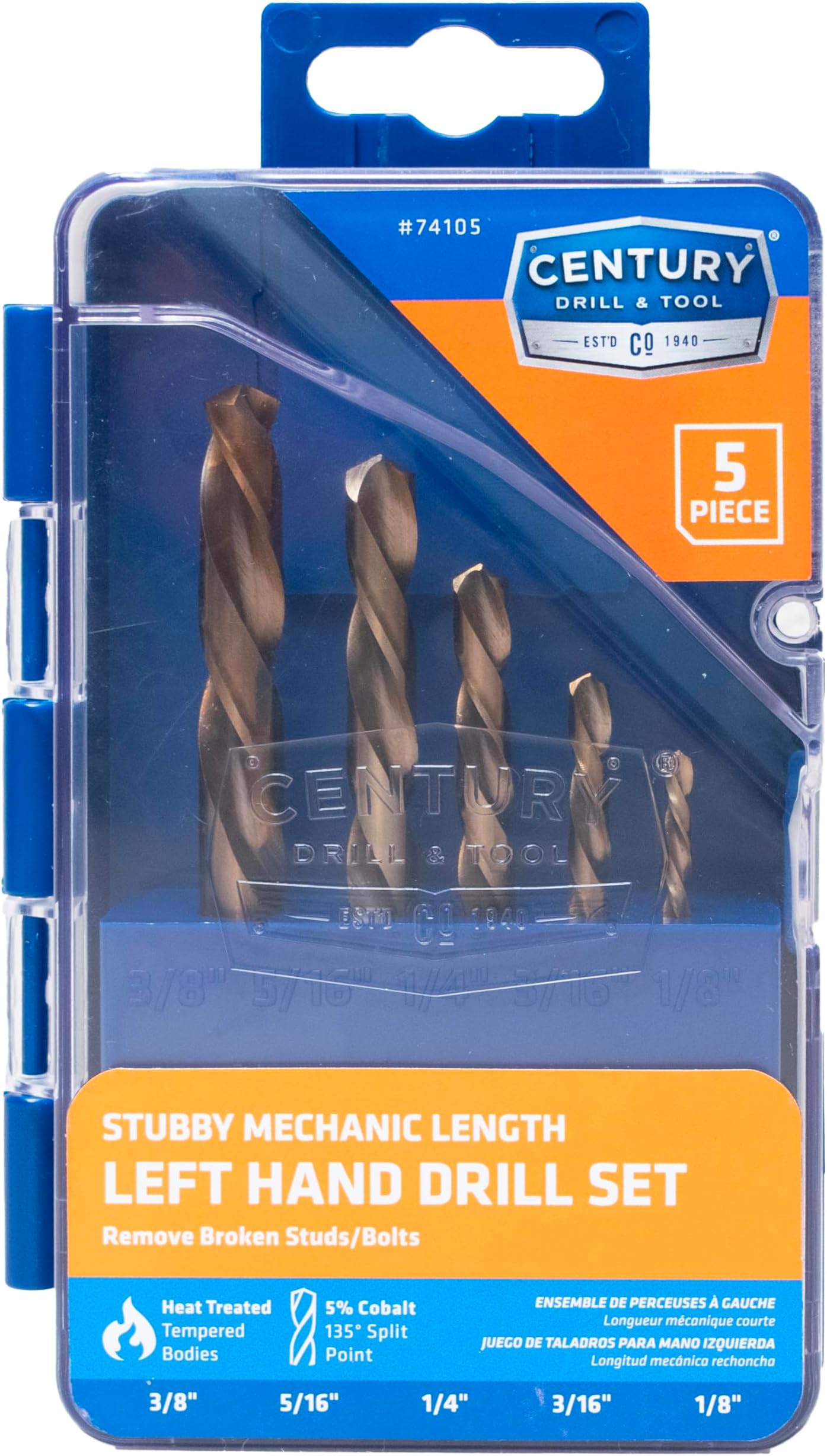 17/64" HSS M2 Split Point Jobber Length Drill Bit - 135°, Hex Shank - View #5