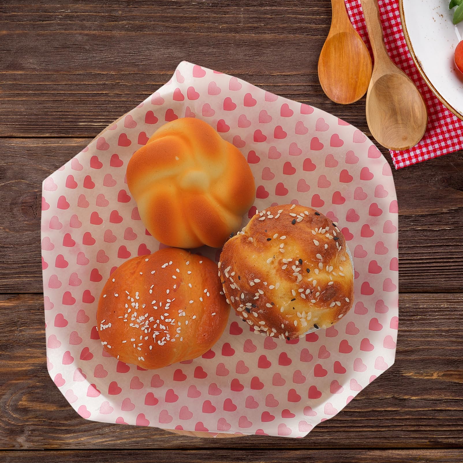 BRIGHTFUFU 50 Sheets Grease-proof Paper Towels Food Wax Paper for Baking for Fried Food for Banquet