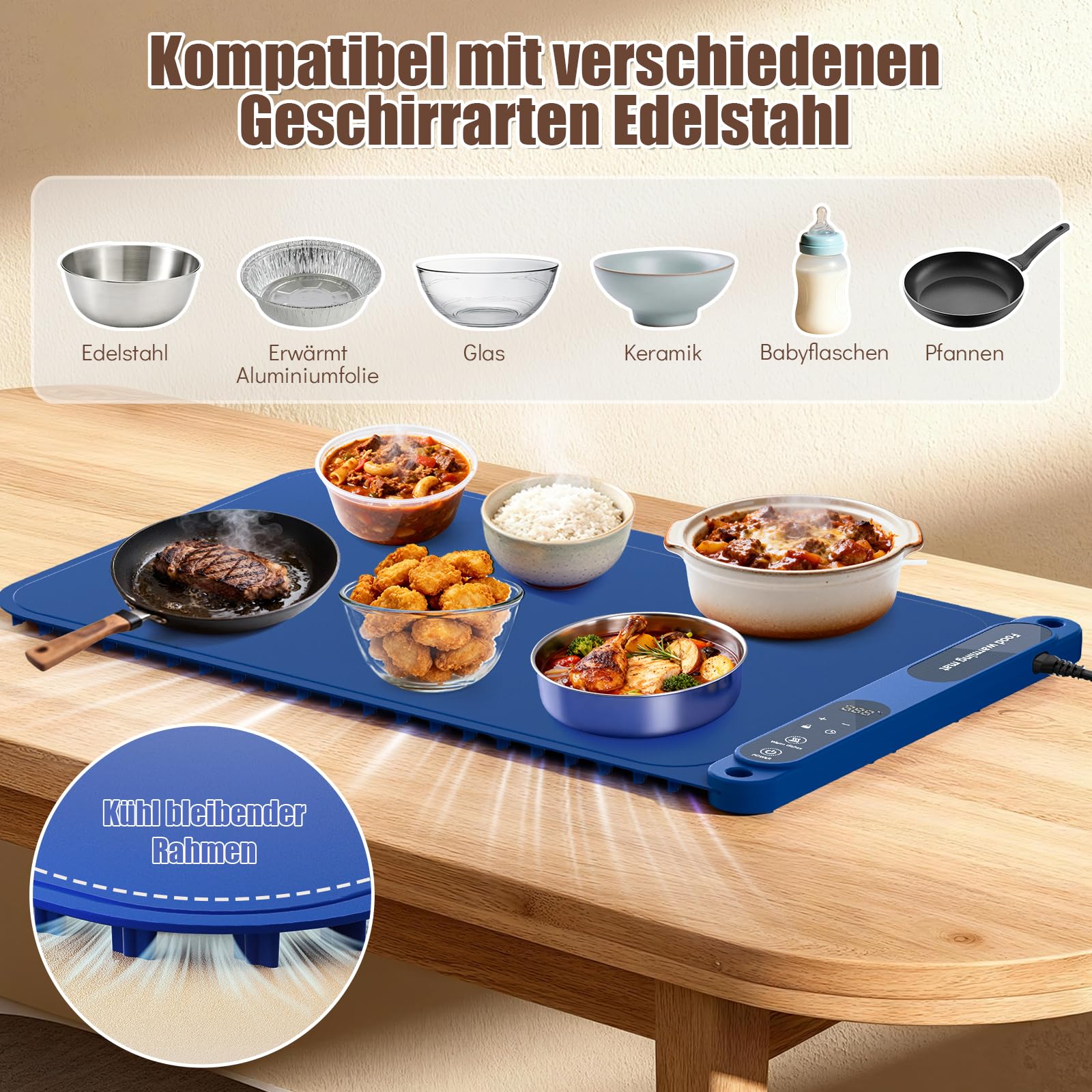 Commerciële Voedselverwarmer, Elektrische Stoomtafel met 6
