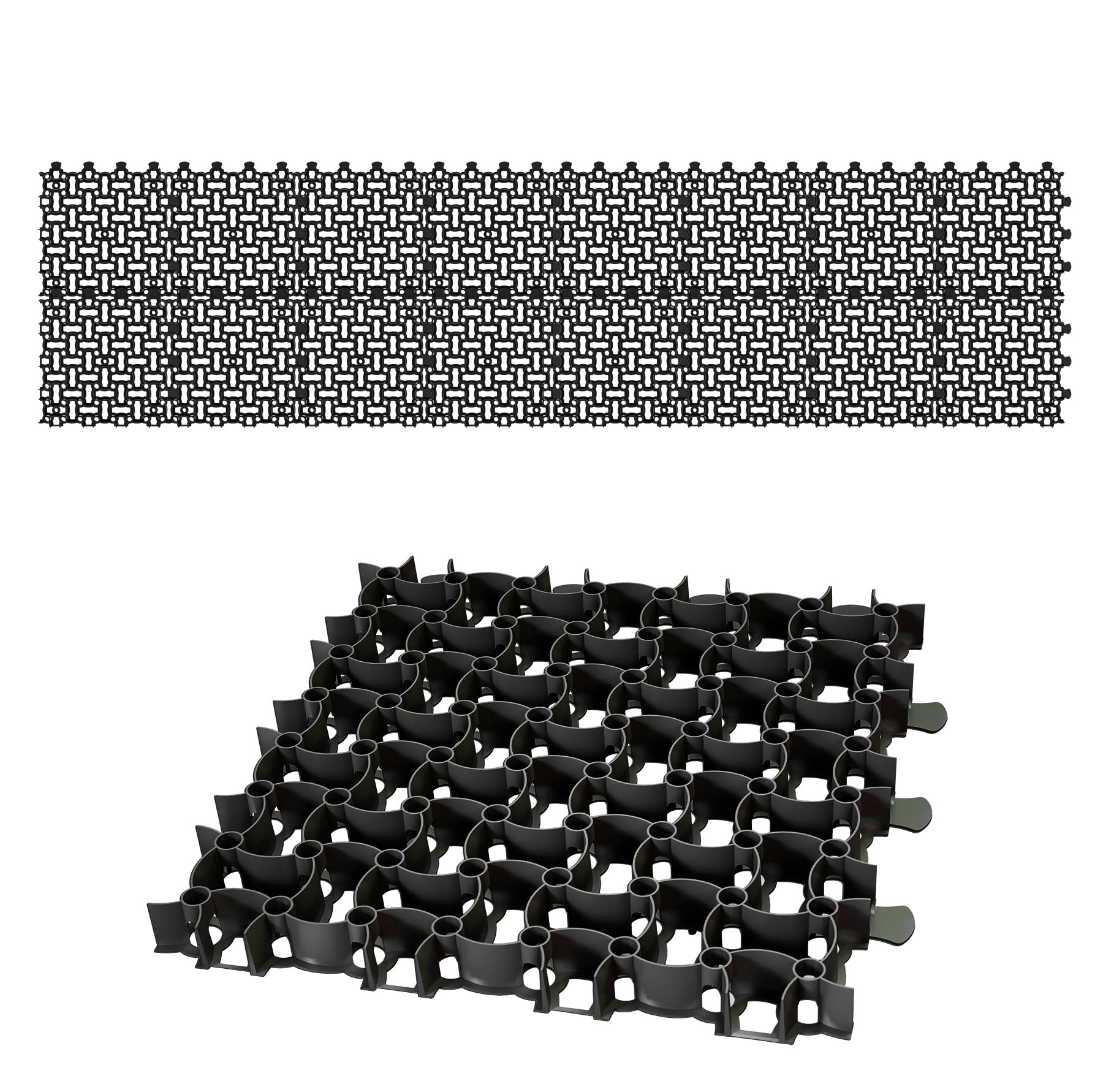 BigDean Rasengitter Paddockplatte Schwarz 50x50 cm – Produktbeschreibung