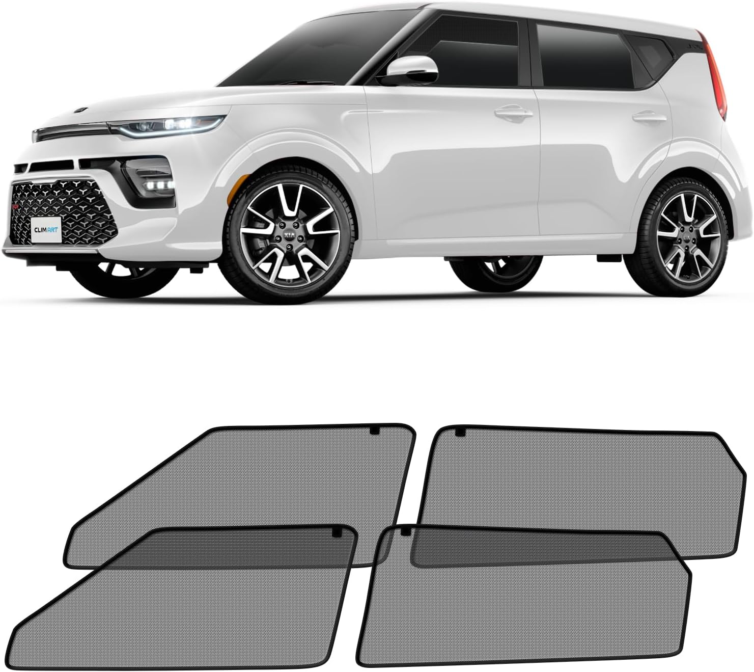CLIM ART Car Window Sunshade for Kia Soul 2020