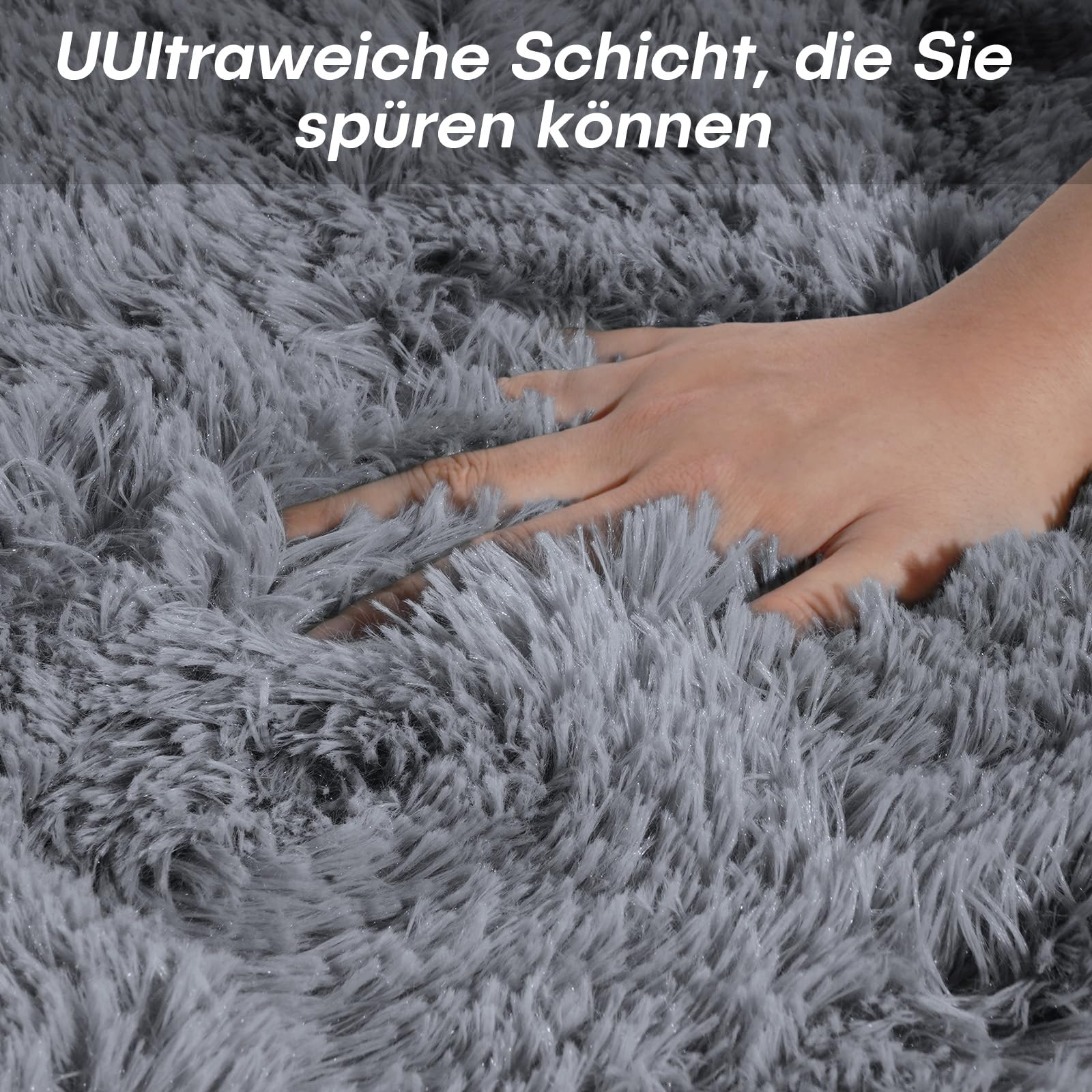 FVVRAX Pluizig hoogpolig tapijt, 90 x 150 cm, donkergroen, extra zacht shaggy tapijt, antislip, voor woonkamer, slaapkamer, knuffelig vloertapijt voor