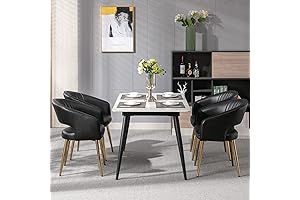 Black Leather Dining Chairs Set of 4