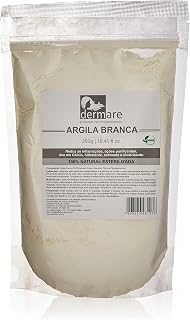 DERMARE Argila Branca Clareadora 250g Mascara para Peles Sensiveis