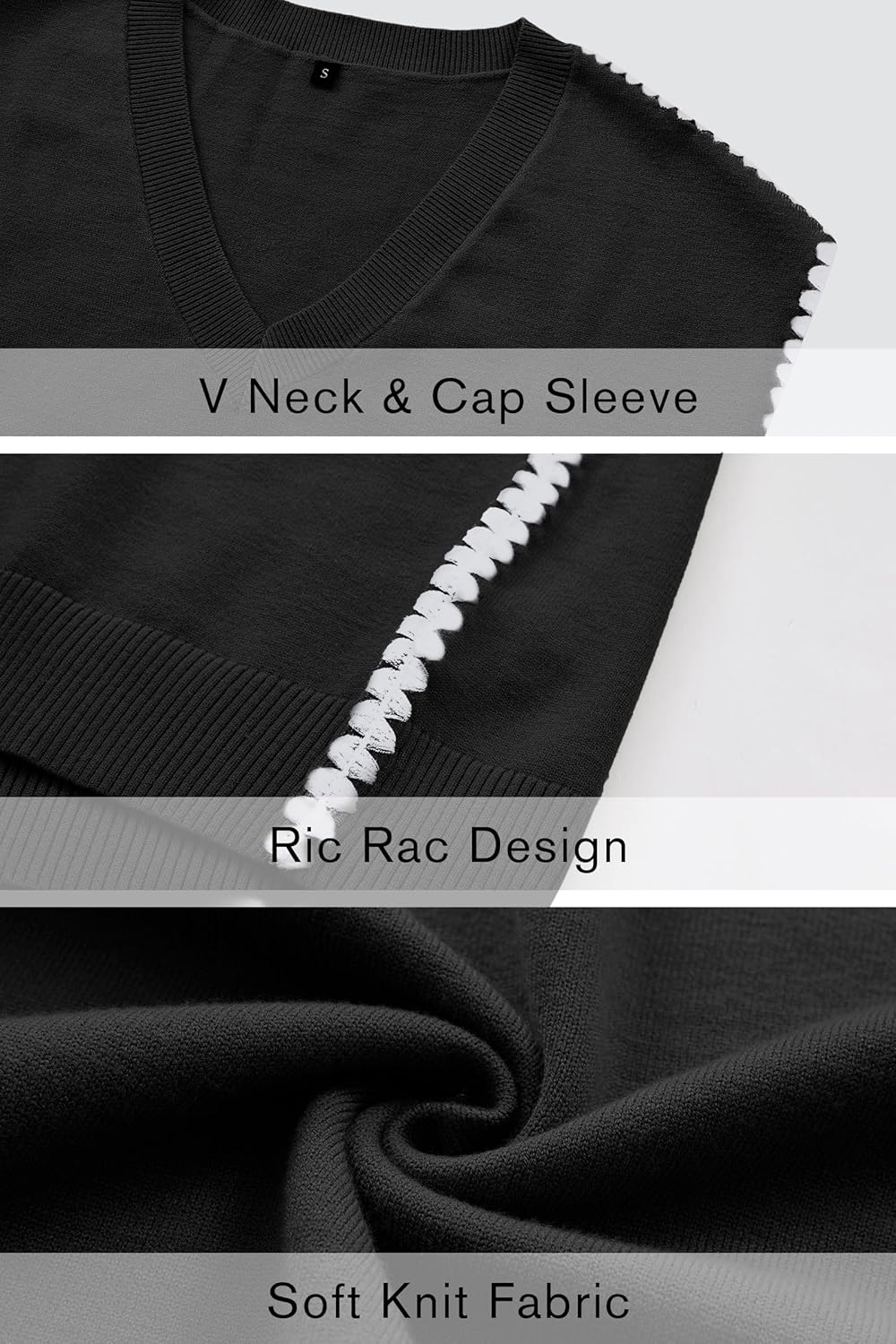 OUGES Summer Maternity RIC Rac Dress Cap Sleeve V Neck Knit Casual Mini Sweater Dress Business Outfits for Women 2025