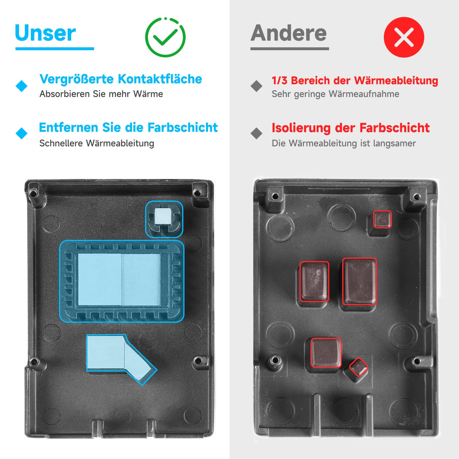 Miuzei Aluminiowa obudowa do Raspberry Pi 5, Heavy Duty z wkładami chłodzącymi do Raspberry Pi 5 16/8/4 GB, czarne paski, cicha praca
