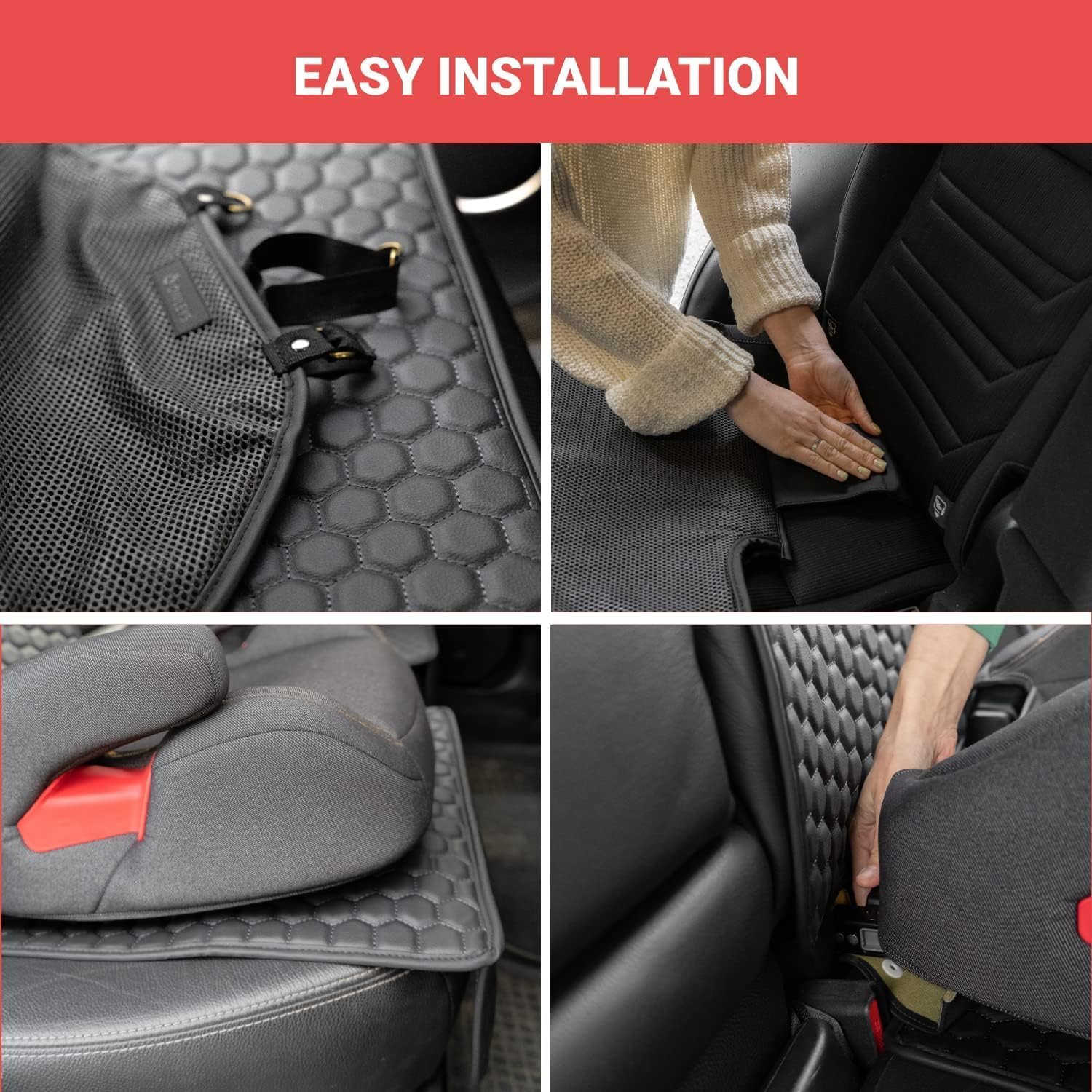 Owleys Eco-Leather Car Seat Cover – Luxury Universal Driver Seat Protector for Cars, SUVs, Trucks (Black 1 Seat)