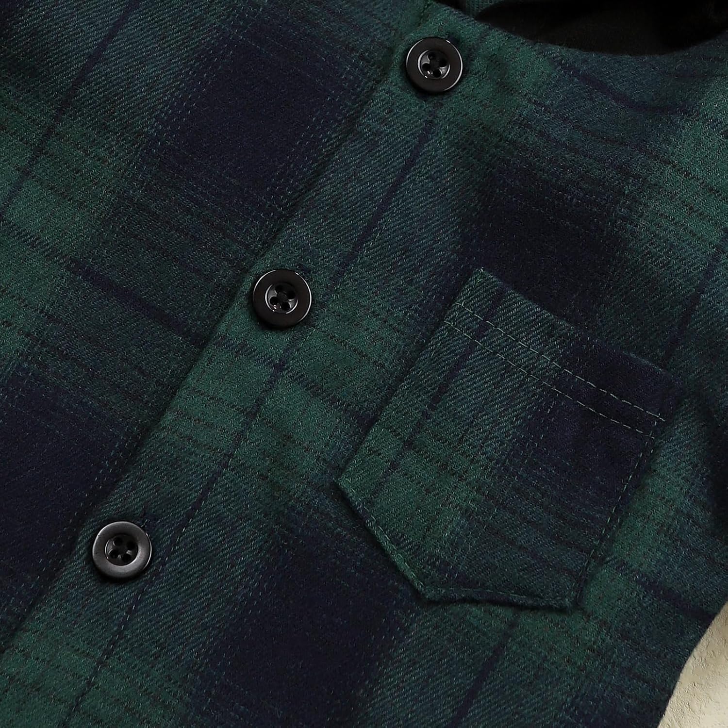 Toddler Baby Boys Clothes Plaid Button Down Hooded Shirt + Sweatpants Fall Winter Outfits Set - Image 4