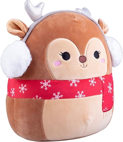 Miniatura 9 de Squishmallows Peluche de Cam The Cat de 10 pulgadas con sombrero y bufanda de invierno, Kellytoy oficial, juguete de peluche coleccionable suave y