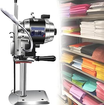 Electric Fabric Cutter,Highspeed Cloth Cutting Machine, with 1100W/1200W Motor and Auto-Sharpening Technology, Cuts Through Leather, Carpets, and Multilayer Textiles Efficiently 13"