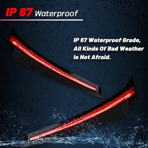 Miniatura 6 de Lente roja parachoques antiniebla LED freno cola secuencial flash Singal luces 3 en 1 repuesto compatible con Toyota Sienna LE XLE XSE Limited 2021