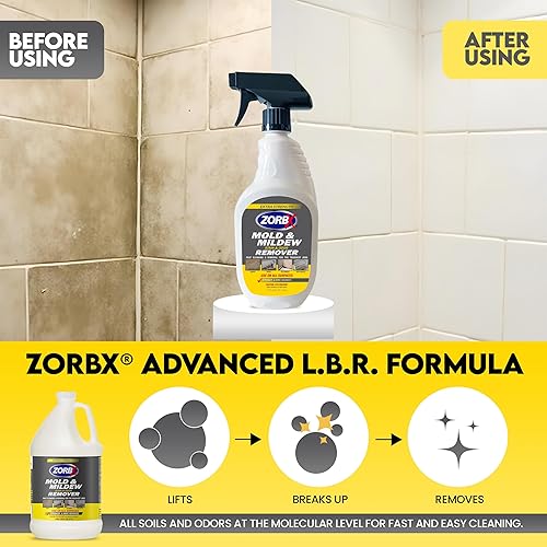 ZORBX Extra Strength M&M Remover and Cleaner - Spray limpiador sin lejía | Fórmula sin exfoliante | Removedor de olores multiusos para alfombras,