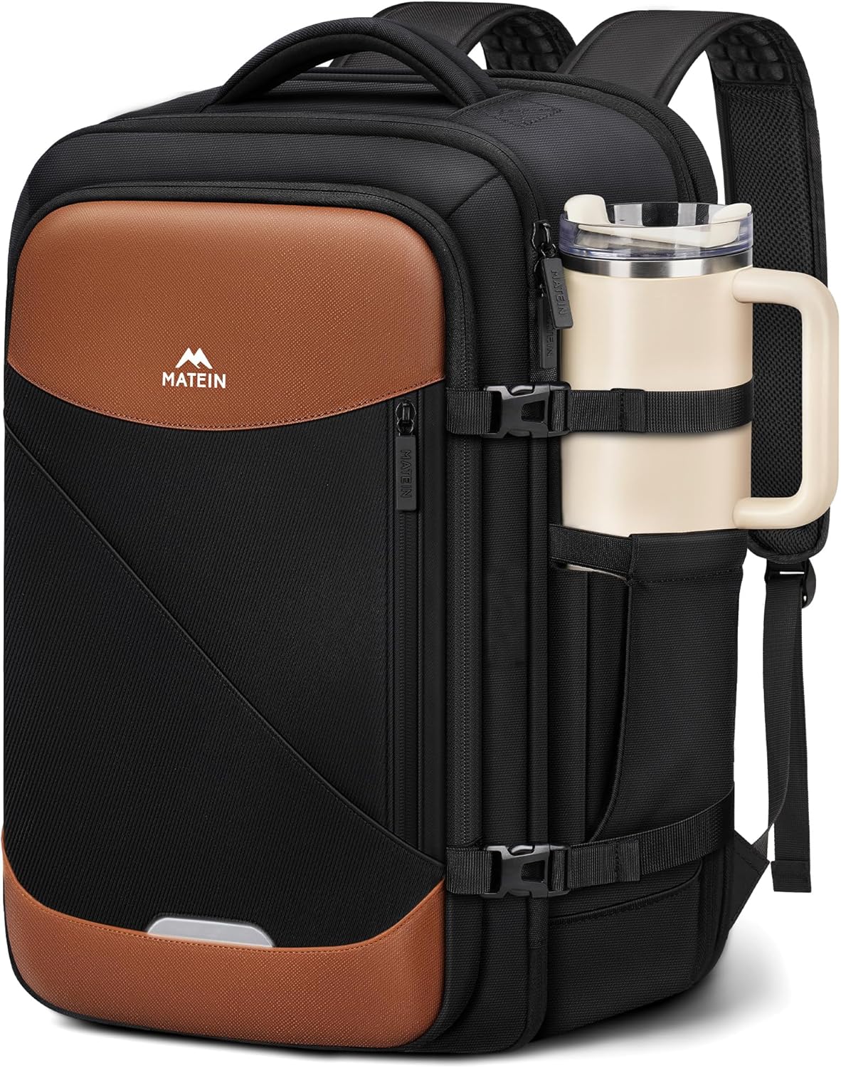 MATEIN Personal Item Travel Backpack 18x14x8, Airline Approved Spirit Personal Item Bag Fits 17" Laptop, Waterproof TSA Underseat Backpack for Airplanes Luggage with Tracker Pocket