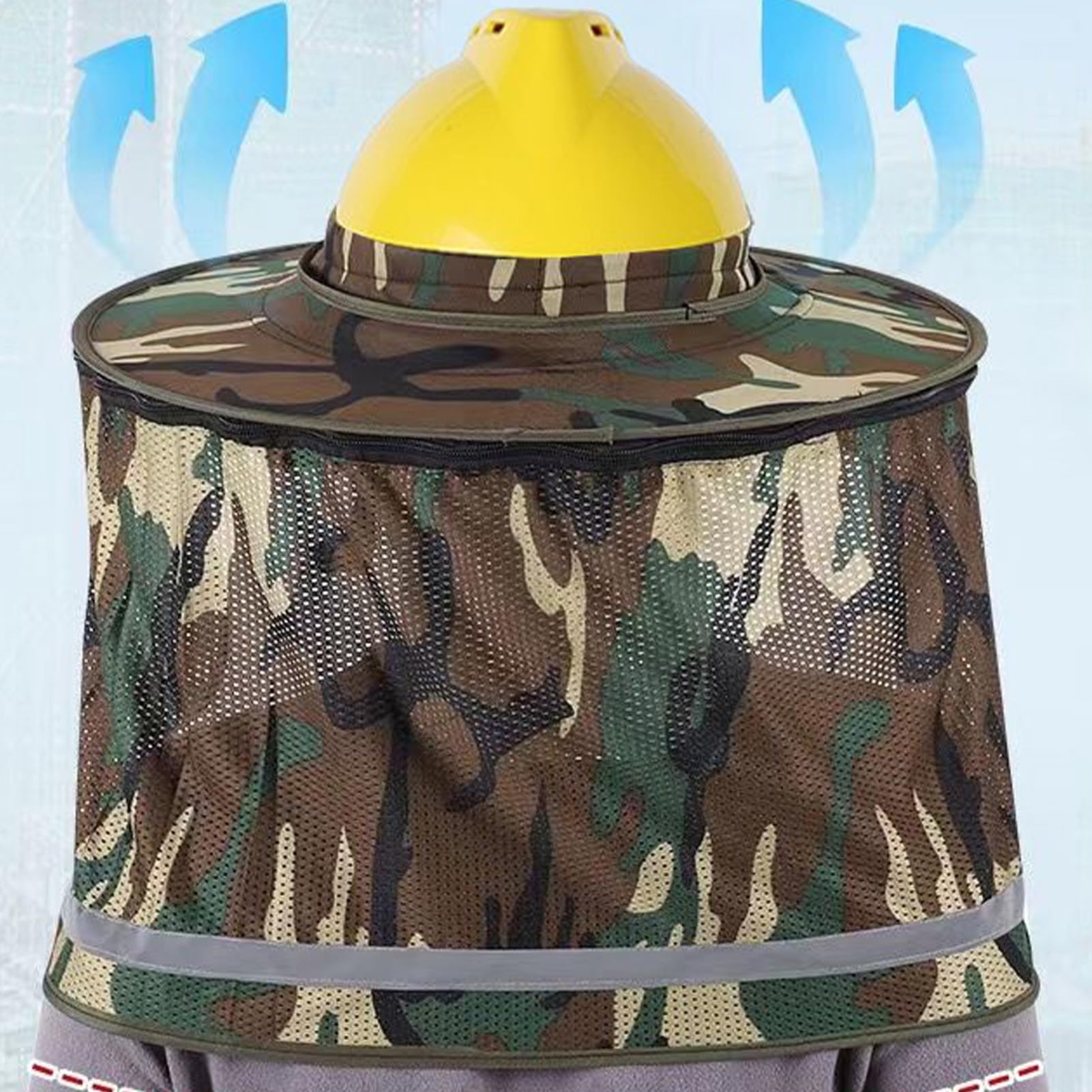 Chapeau De Soleil À Bord Large - Chapeau De Protection Du Cou | Mesh Des Échartes Dures Pour Le Soleil | Écharpe Face À Face À Haute Visibilité | Accessoires De Casse-tête Pour La Plage De Jardinage D