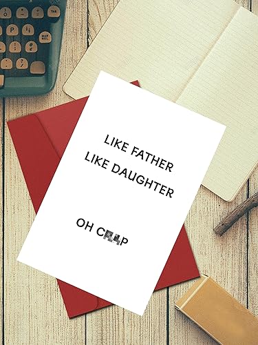 Miniatura 4 de SIMSONN Tarjeta de cumpleaños para padre, divertida tarjeta del día del padre de hija, tarjeta de cumpleaños humorística para papá, como padre como