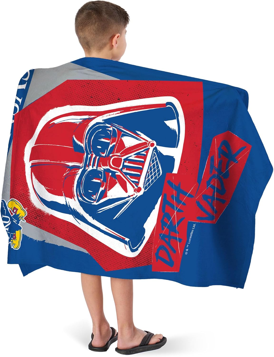 NORTHWEST NCAA Kansas Jayhawks Beach Towel, 30" x 60", Darth Vader