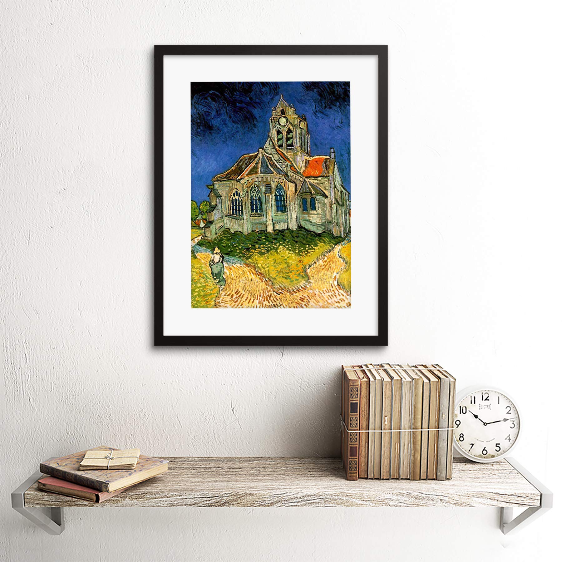 Amazon｜Van Gogh Church At Auvers 1890 Painting Picture Framed