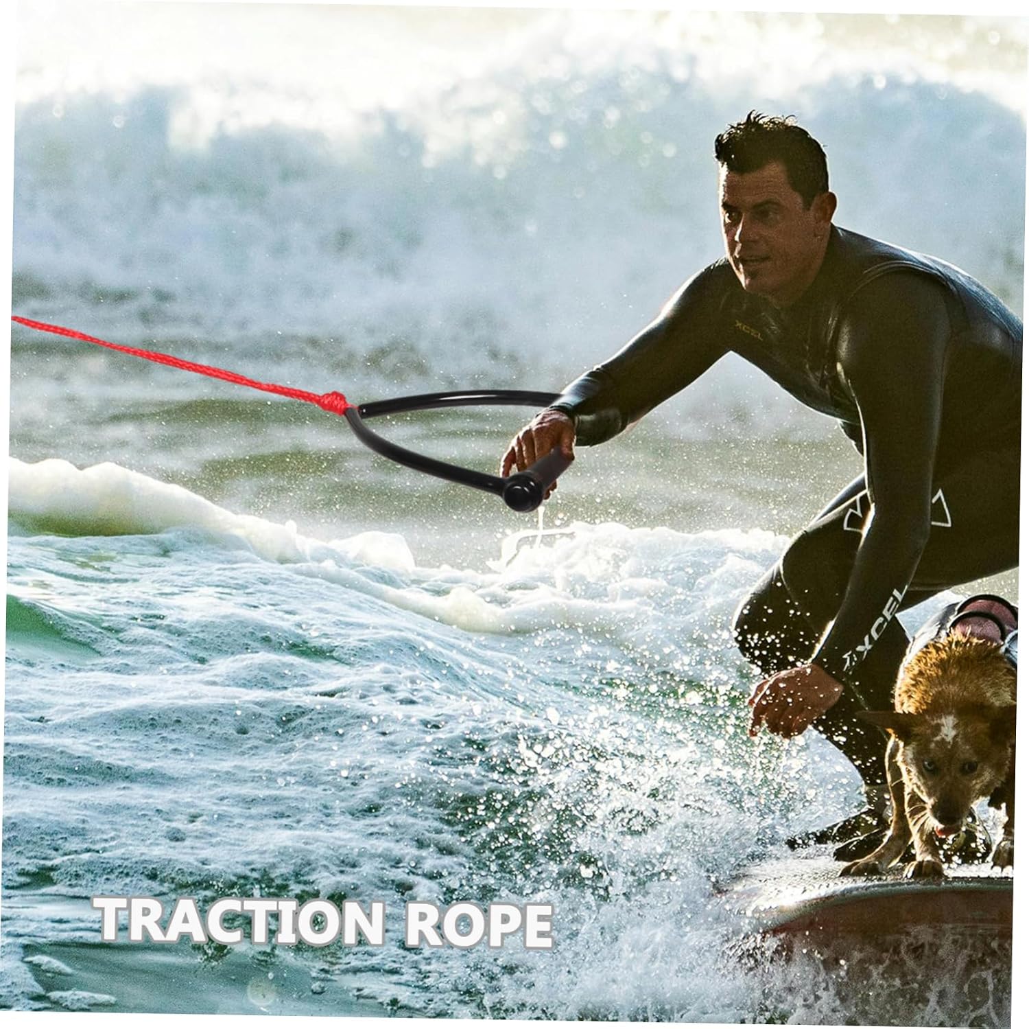Happyyami Water Skiing Wakeboard Rope Wear-Resist Ski Rope for Tubing Water Sports Equipment