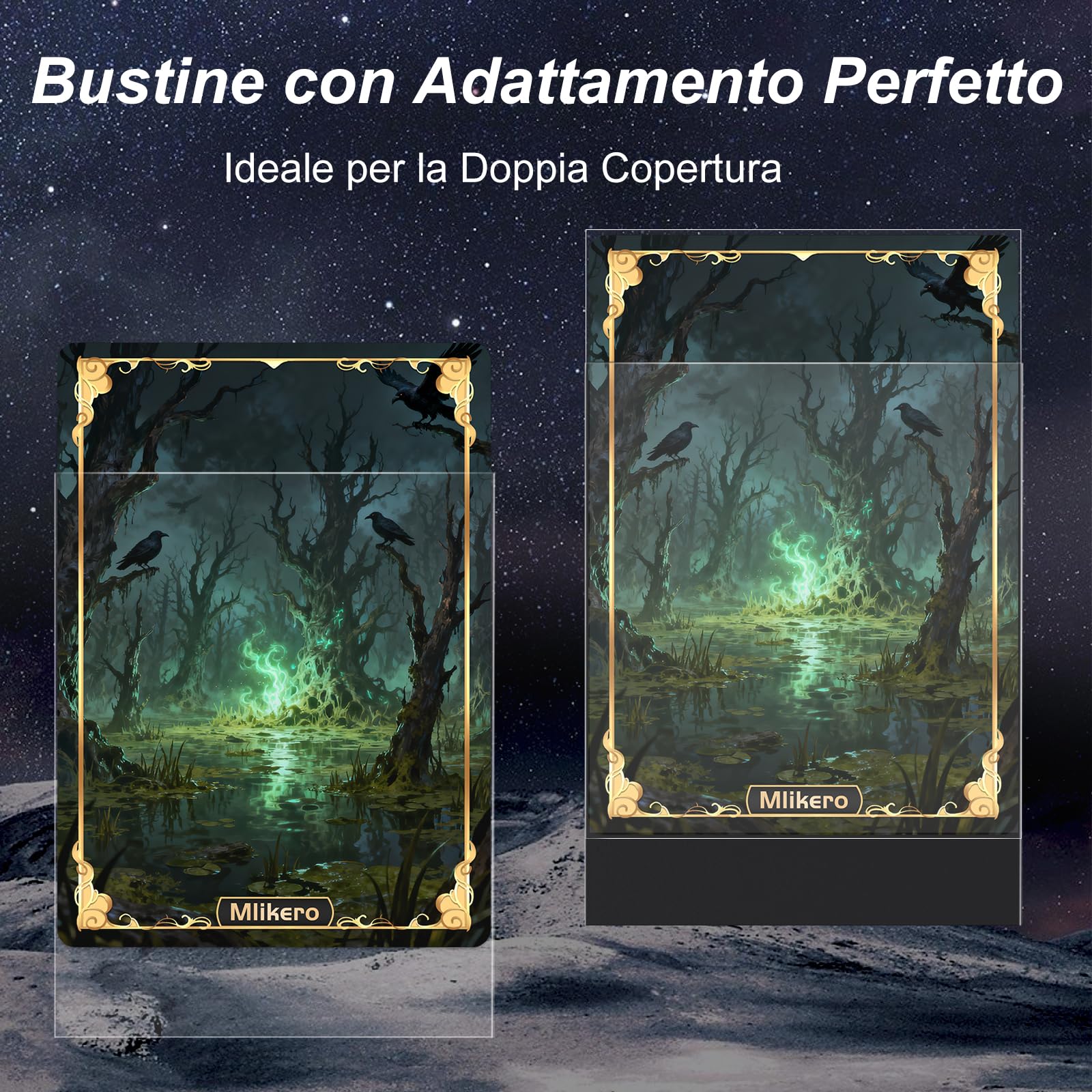 Mlikero 600 Pezzi Inner Sleeves, Perfect Fit Bustine Protettive Carte per una Doppia Protezione, Perfect Size Bustine Protettive per Carte Collezionabili e Sportive