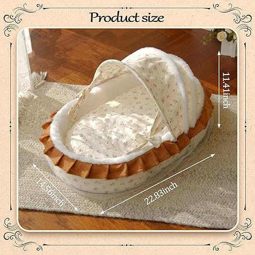 Miniatura 3 de Cama para gatos, puede acomodar camas desmontables de 16 libras para gatos de interior, sombrilla plegable de 22 pulgadas, condominio para gatos,