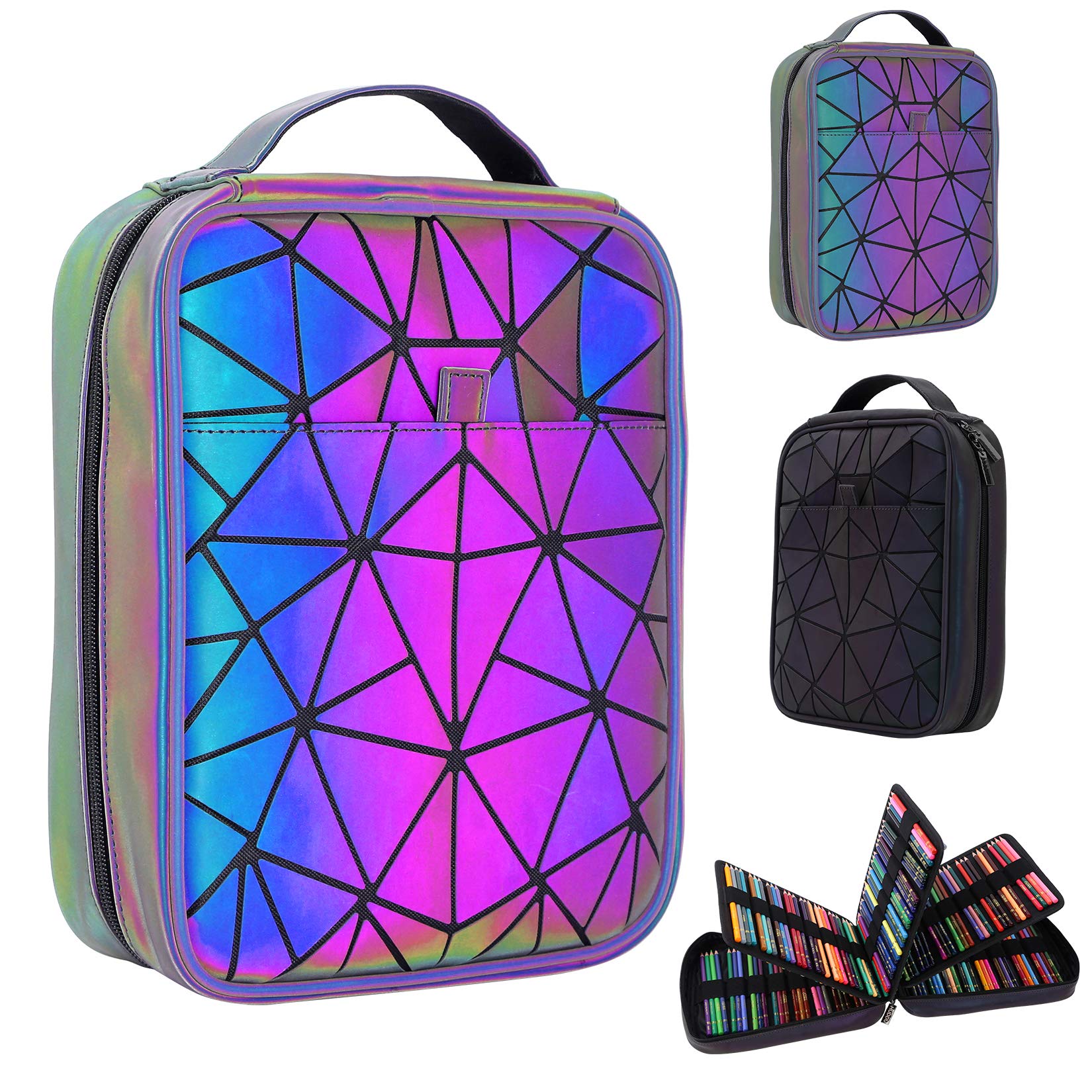 HUDDUHUDDU Pencil Organiser Pencil Case Colouring Pencils Storage for 200 Slots Pencils Watercolour Pencils Marker Colouring Pencils for Adults Desk Organiser for Children Adults Artists