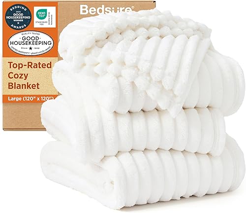 Miniatura 409 de Bedsure GentleSoft Twin Blanket for Couch - Cozy Soft Blankets for Women, Cute Small Fleece Throws for Girls, Light Grey, 60x80 Inches