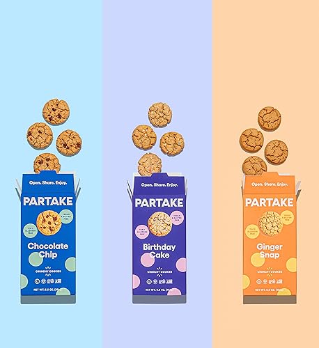 Miniatura 8 de Partake Foods Galletas veganas crujientes  Paquete variado de deliciosas galletas de 3 cajas  Sin gluten, sin OMG, ingredientes hipoalergénicos  Sin