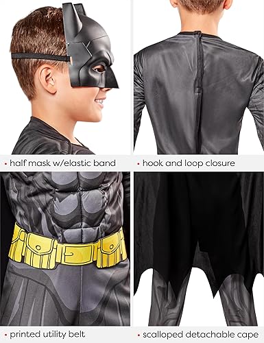 Miniatura 5 de Rubie's Costume - Disfraz de Batman de lujo para niños de DC Comics