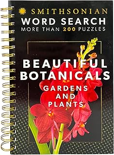 Smithsonian Word Search Gardens & Plants - Beautiful Botanicals Spiral-Bound Puzzle Multi-Level Word Search Book for Adults Including More Than 200 Puzzles (Brain Busters)