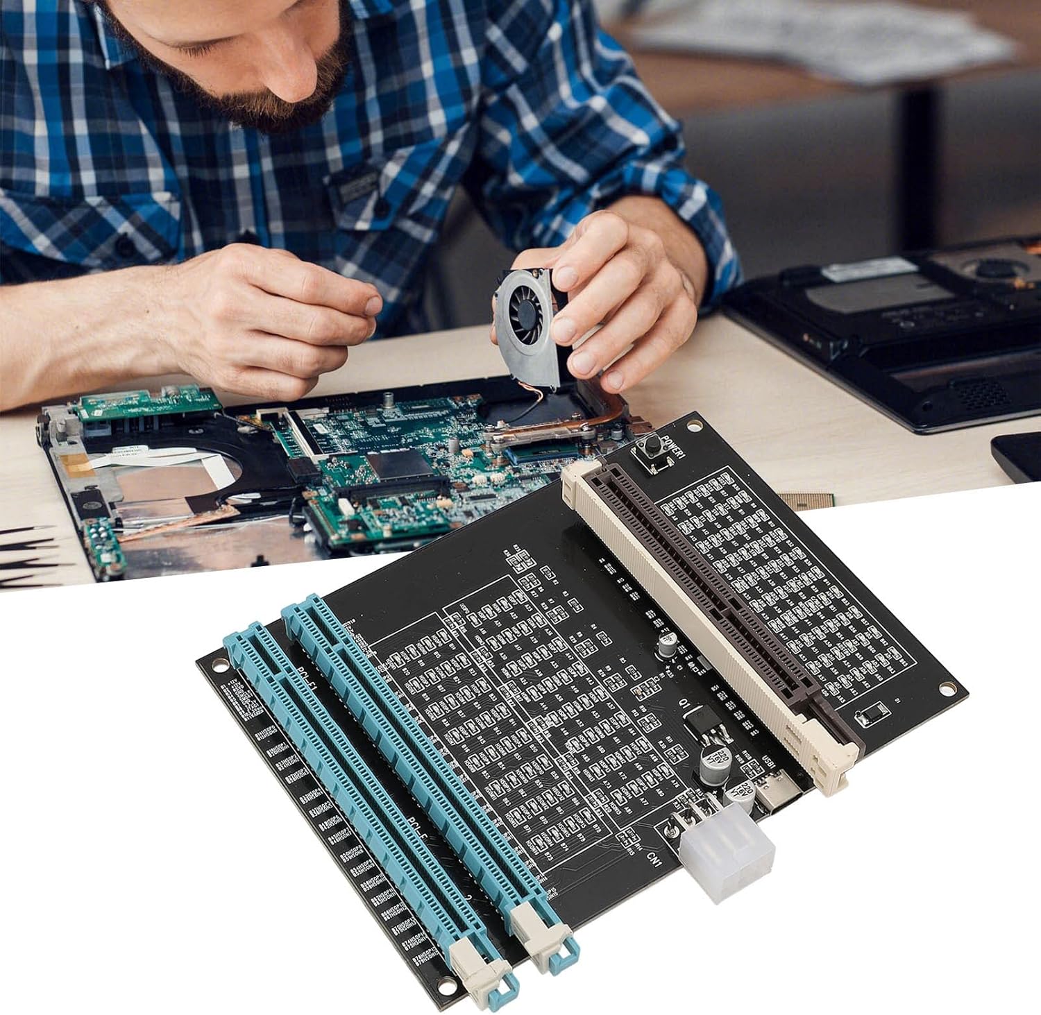 Graphics Card Diagnostic Analyzer Tester Light with AGP PCI E Purpose Display Video Graphics Card Tester for Detecting Faults