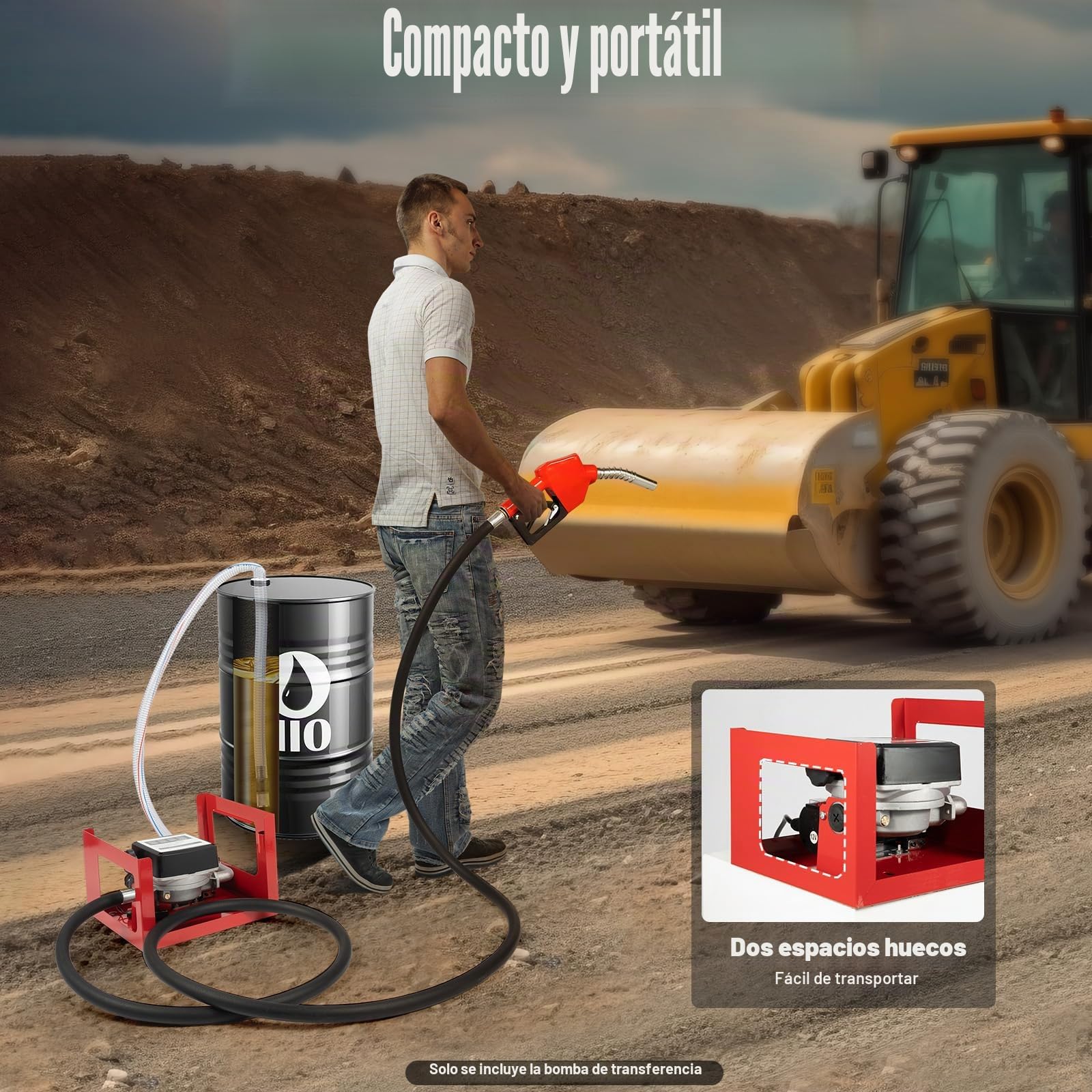 Bomba diésel de 50 L/min con contador de 12 V, bomba de aceite, gasolinera, 175 W, con contador