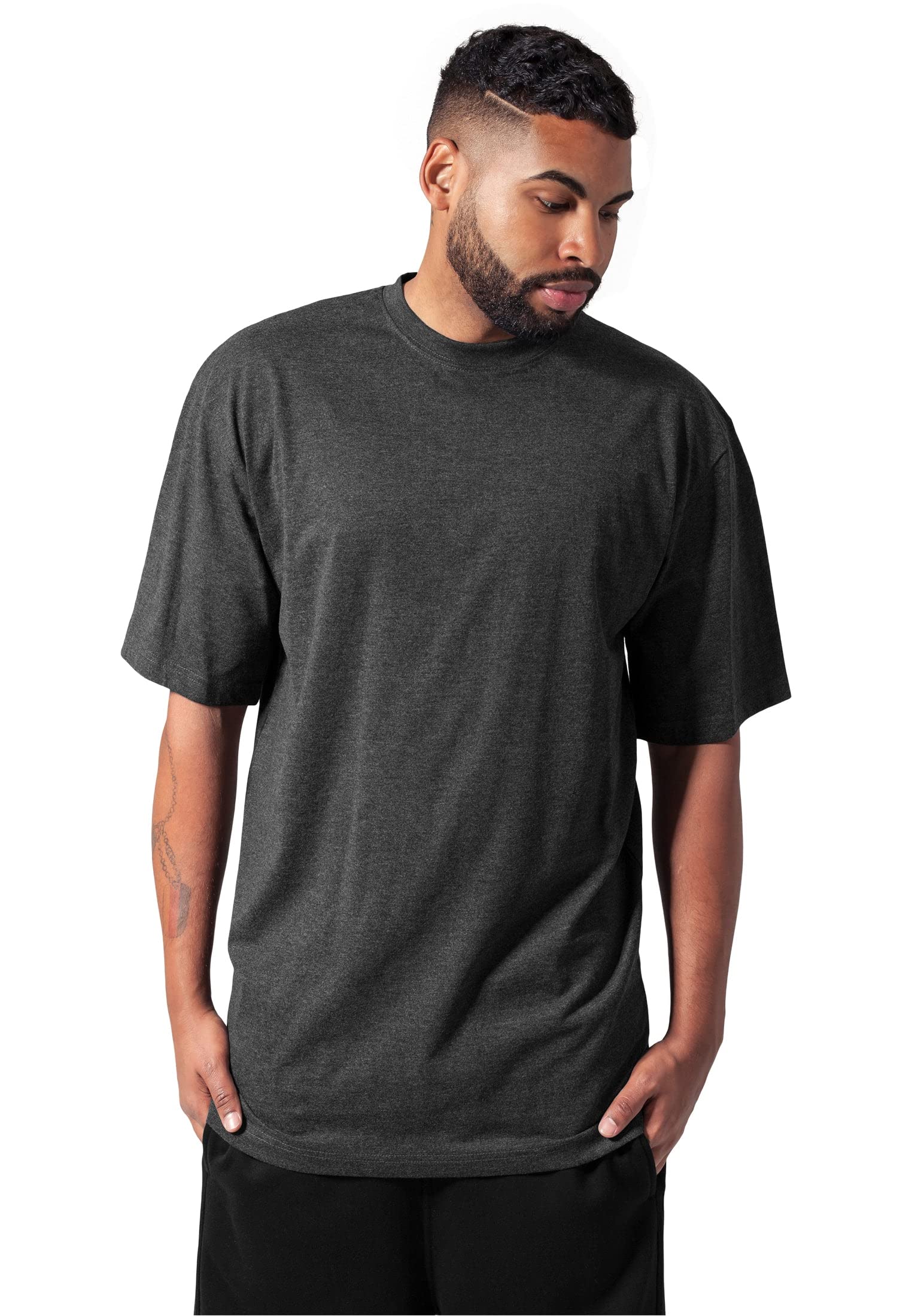 Urban Classicsmens Tall Tee Oversized T-Shirt Oversized Short Sleeves T-Shirt with Dropped Shoulders, 100% Jersey Cotton (pack of 1)