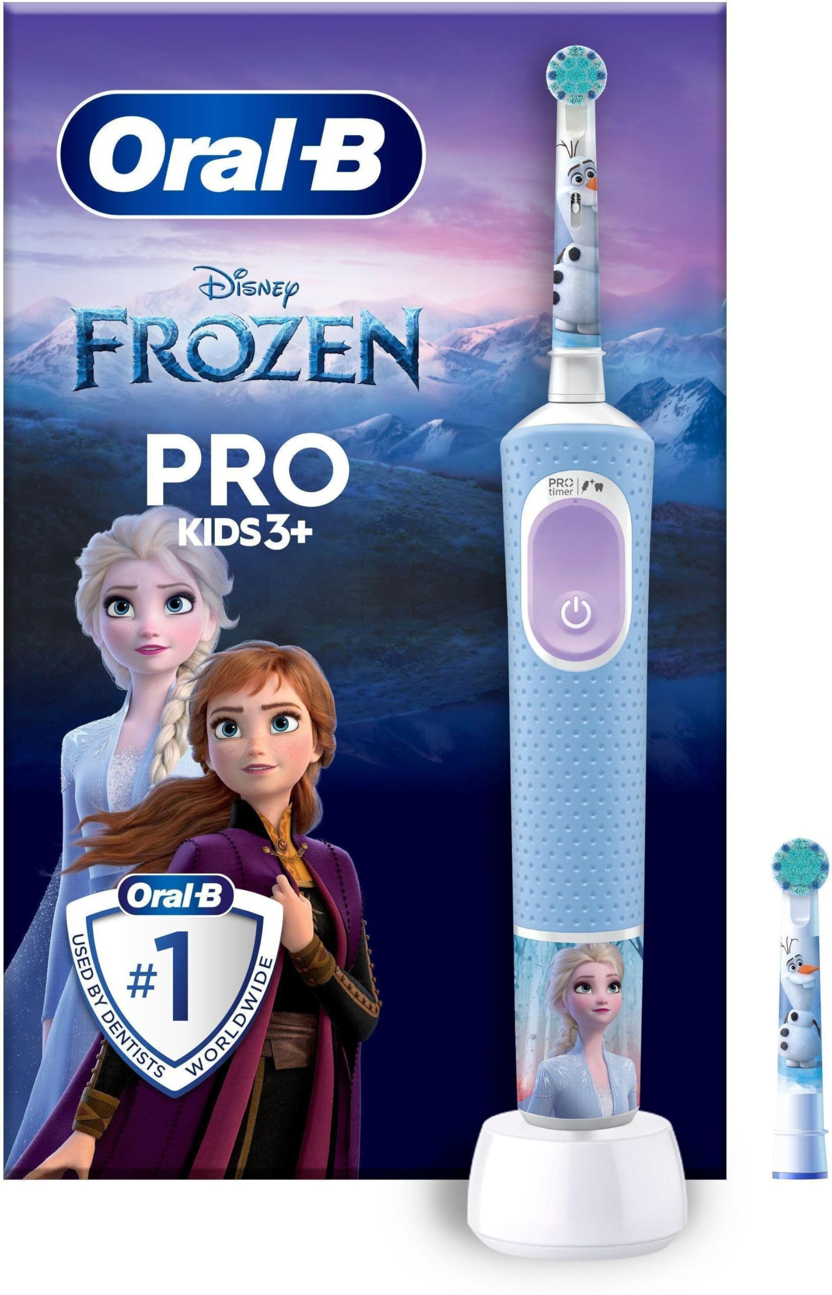 Oral-B Vitality Pro Kids Frozen HBOX – Batteriebetriebene Zahnbürste, Schwarz