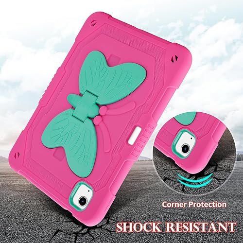 Miniatura 7 de WESADN Funda para iPad Air de 5 generación para iPad Pro de 11 pulgadas, 43211 con protector de pantallaatril de mariposa, correallaverosoporte para