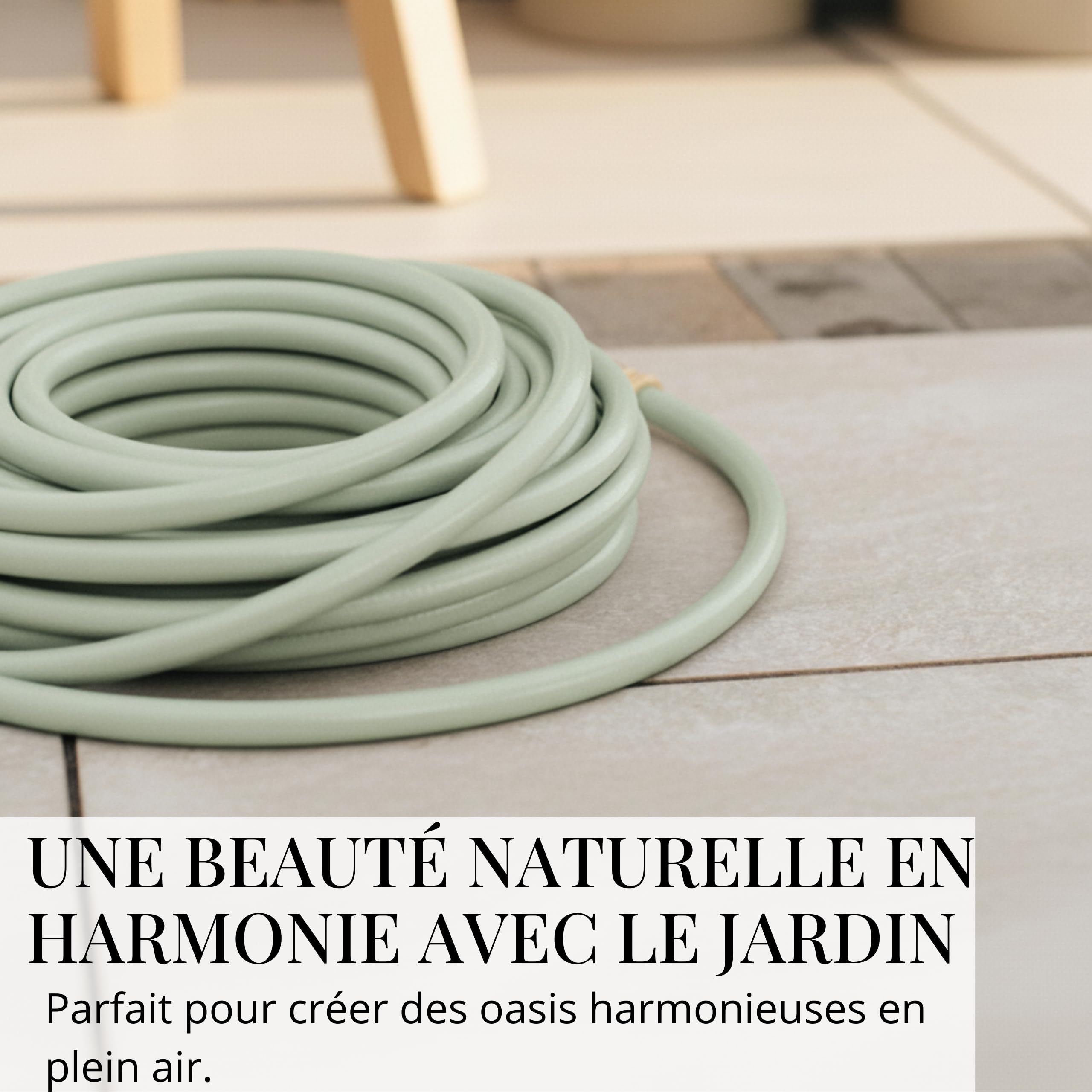 LIVLIG Tuyau d'Arrosage 20m Design – Tuyau Arrosage Flexible, 60% Recyclé, UV Résistant, Anti-Torsion, 1/2 Pouce, Vert