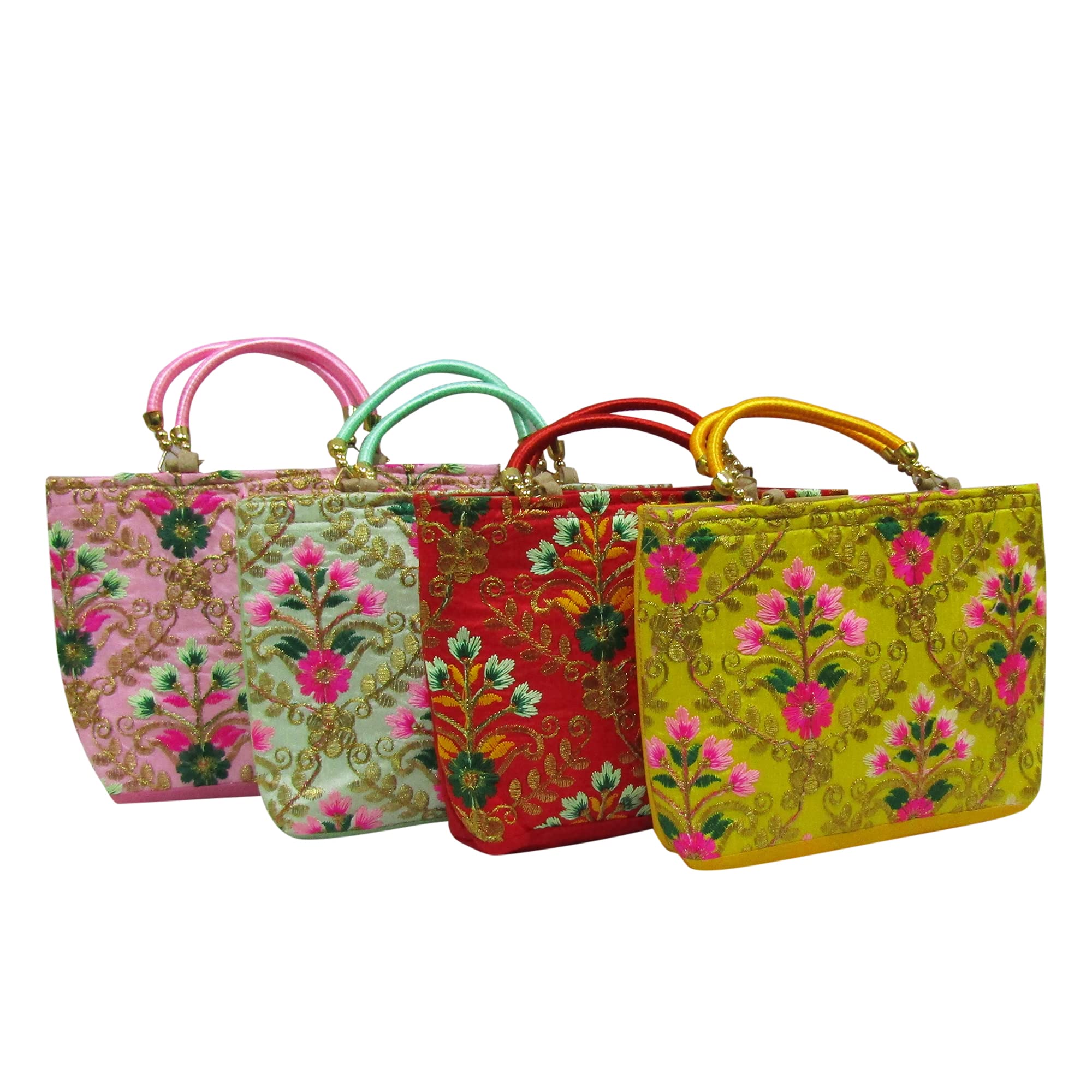Purple Pink Vintage Floral Embroidery Potli Bags For Return Gifts For Women Bulk Menhadi, Haldi, Sangeet, Engagement, Pooja, Wedding Favor Bags (Pack Of 6 Pcs) (B0BYVC9QCN) Amazon Price History, Amazon Price Tracker