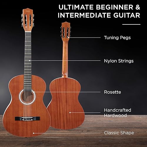 Vista 74 de Best Choice Products - Kit de guitarra acústica para principiantes, 38 pulgadas Rayos de sol