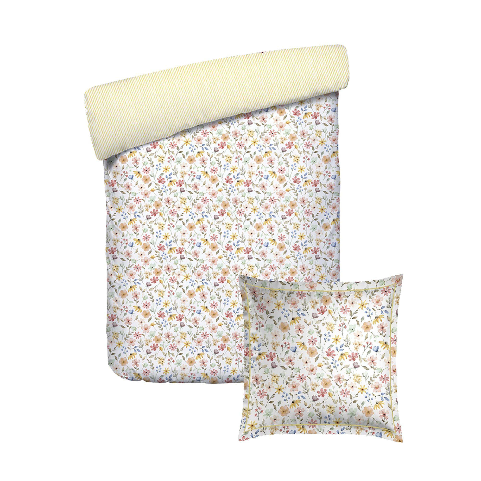 Housse de couette 135x200 cm en satin de coton supérieur pour lit 1 personne