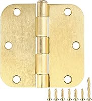 Vista 16 de Bisagras redondeadas para puerta de 3-1/2 x 3.5 pulgadas, radio 5/8, negro mate de 3.5 pulgadas, paquete de 42 unidades, sin chirridos, bisagras