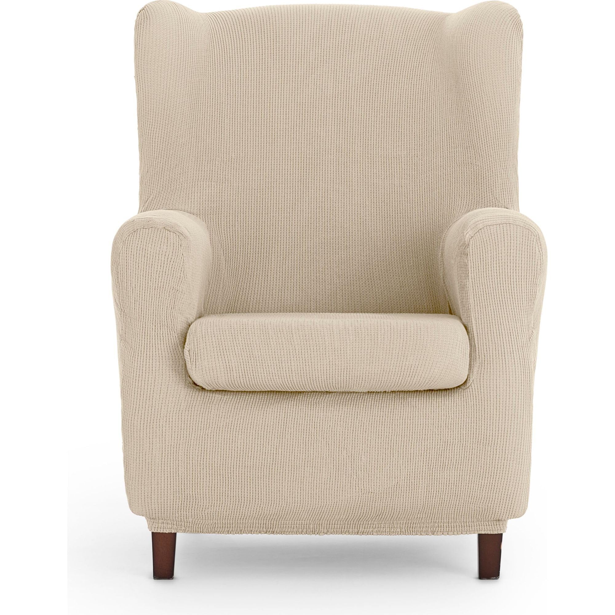 ECOMMERC3 Universal and versatile armchair cover – Ecru protective armchair cover, easy to install for back, seat and arms