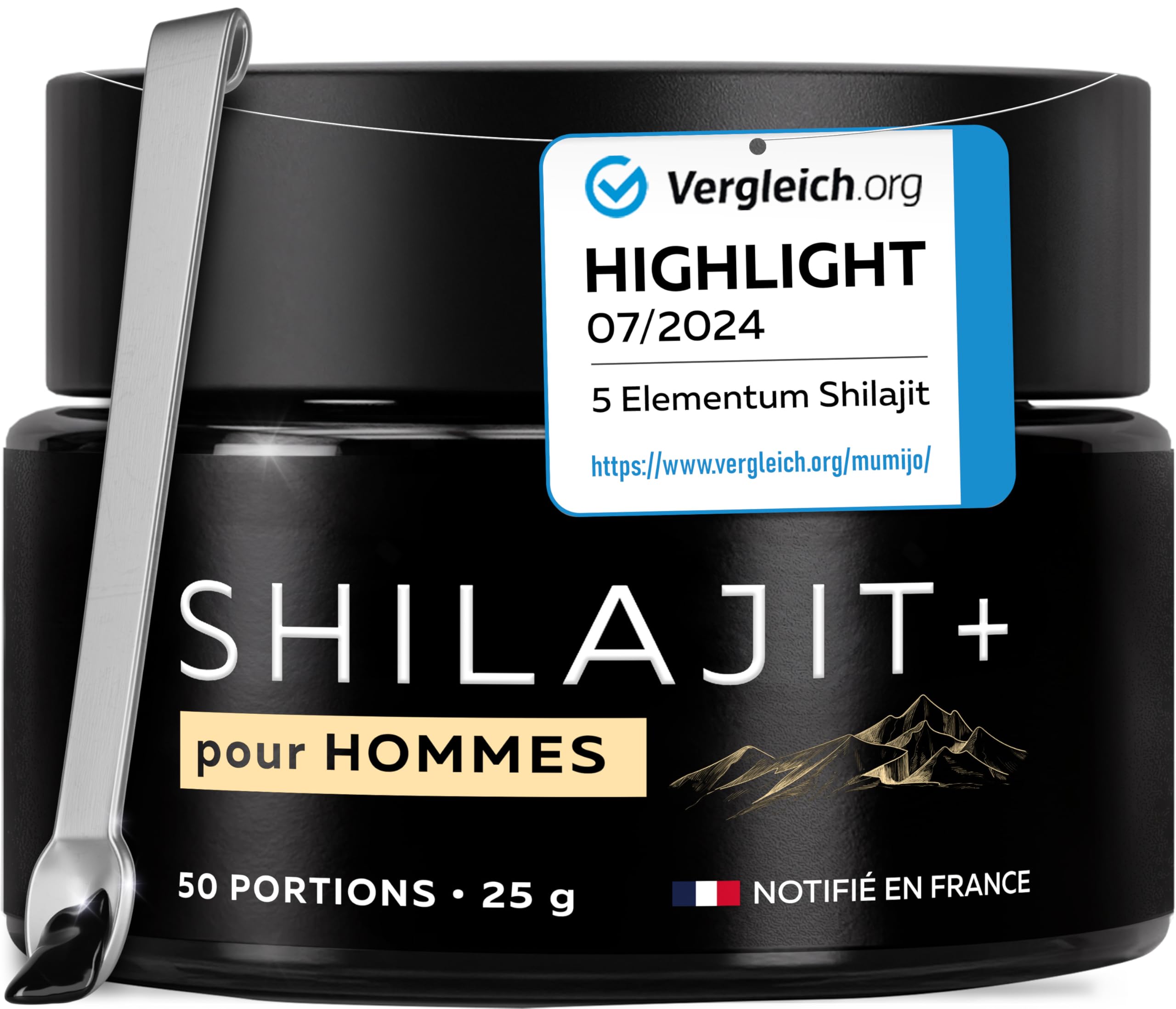 Résine De Shilajit 100% Pure Himalayenne - Pot De 20g (environ 60 Doses) - Complément énergie, Santé Masculine, Anti-âge