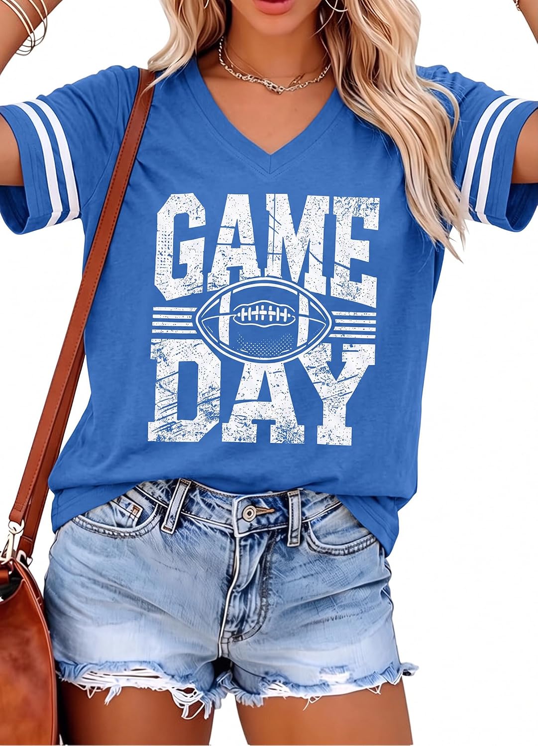Football Shirts for Women Game Day Tshirt Football Team Fans Gift Tees Sport Season Short Sleeve Tops