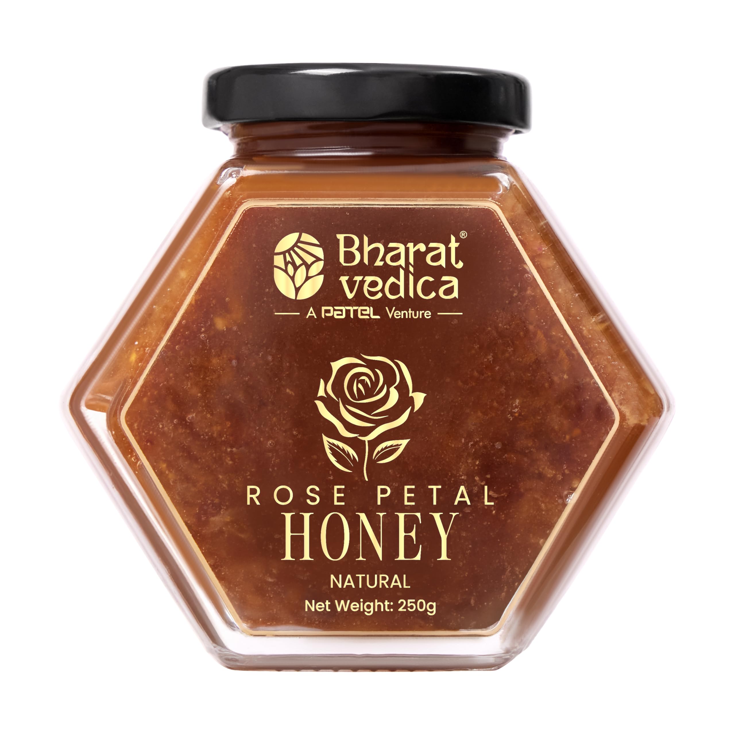 Bharat Vedica Rose Petal Honey 250g | Raw & Unprocessed | 100% Pure Natural Rose Honey | No Added Sugar | Lab Tested | Glass Jar-image-49