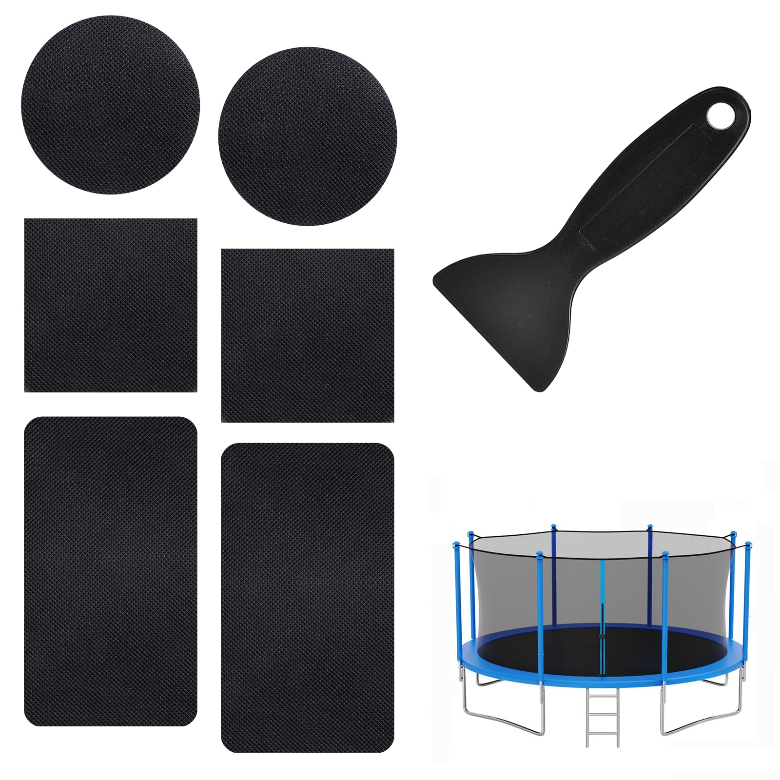 Kit De Patchs Réparation Trampoline Auto-Adhésifs - 6 Patchs 3 Styles Pour Réparer Trous Et Déchirures
