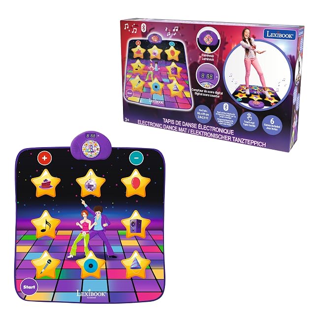 LEXIBOOK, Alfombra de Baile Electrónica, DM10LXB