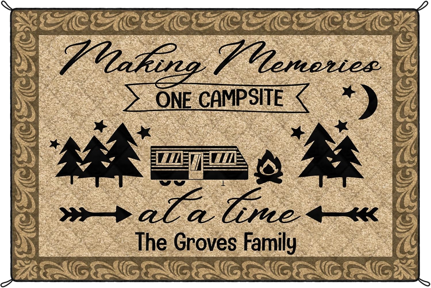 Customizeaf Custom RVs Camping Rugs with Name, Making