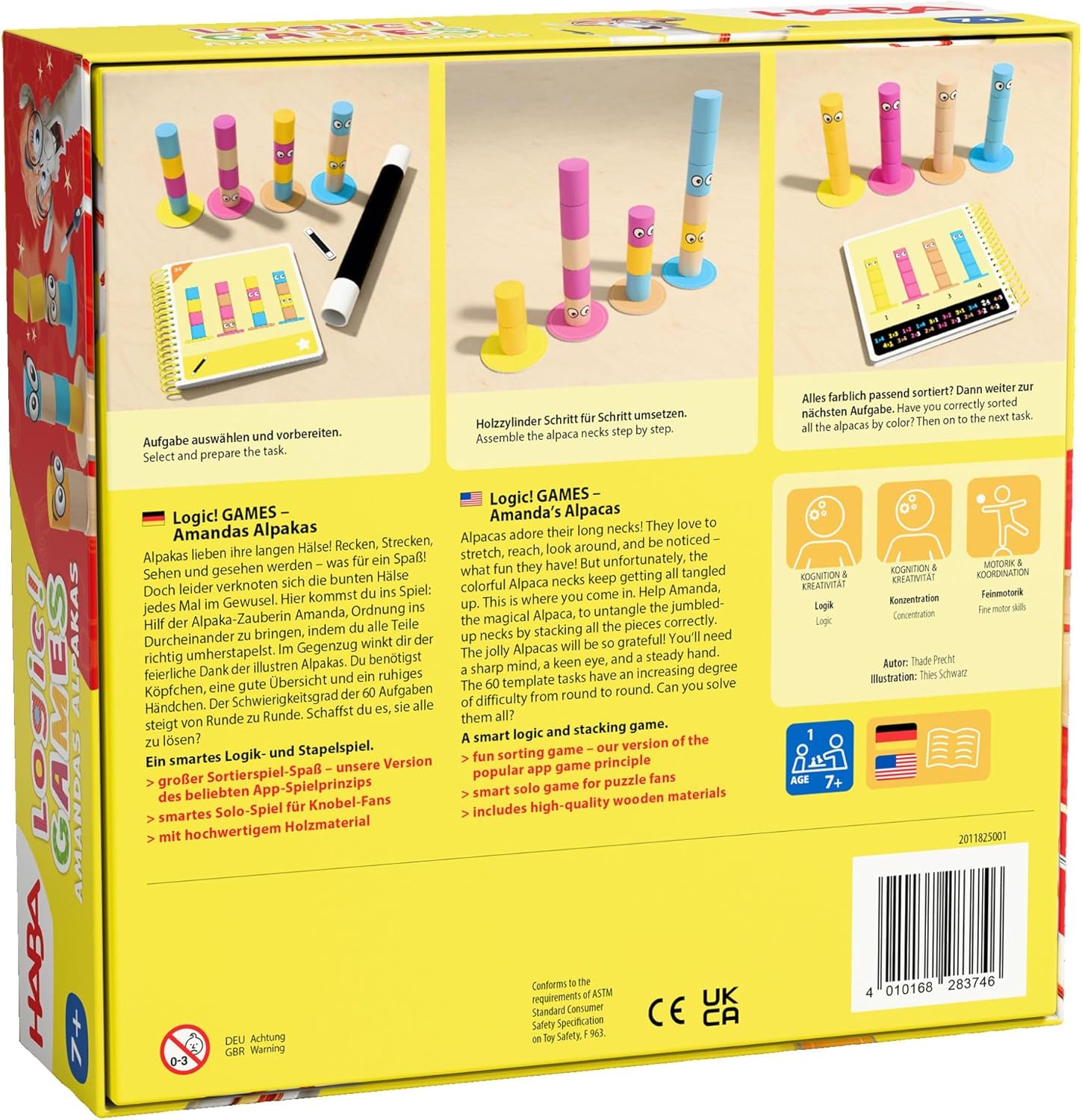 HABA Logic! Games Amandas Alpaca - Sorting Game, Wooden Puzzle for Kids 7+