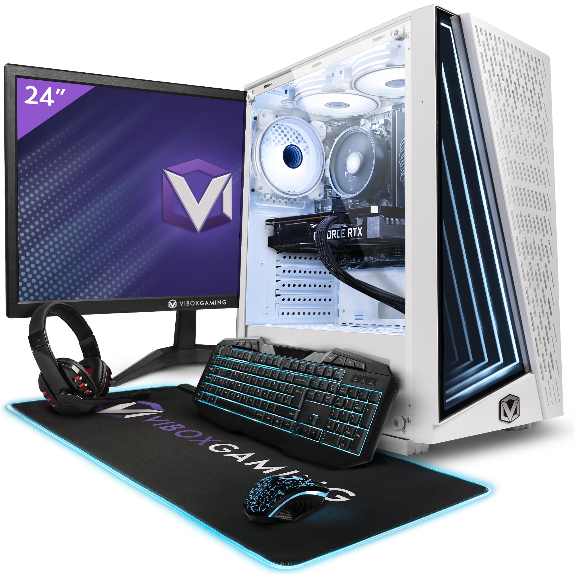Buy ViboxV-176 Gaming PC - 24&quot; Monitor Bundle - AMD Ryzen 5 4500 