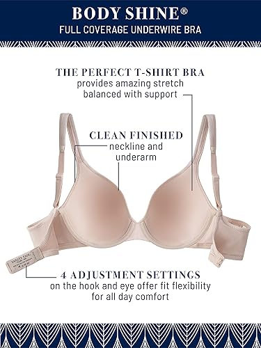 Miniatura 4 de Vanity Fair Women's Perfect T-Shirt Bra, Body Shine Full Coverage, Lightly Lined Cups up to DD